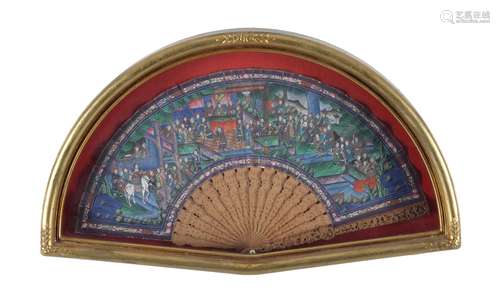 A Chinese export 'Mandarin' fan