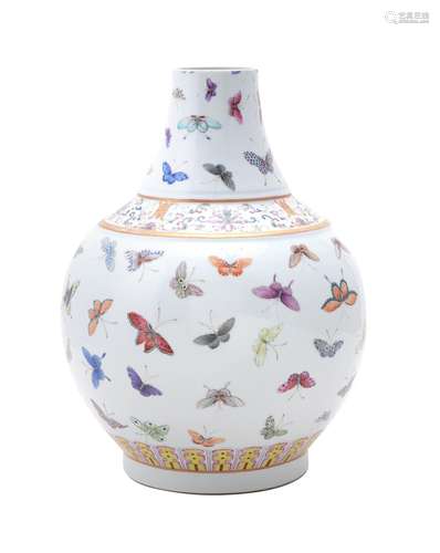 A Chinese famille rose 'Butterfly' vase