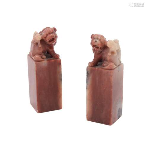 Two Chinese soapstone seals