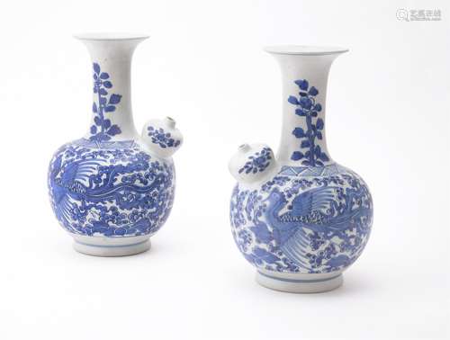 A pair of Chinese blue and white 'Shipwreck' kendi