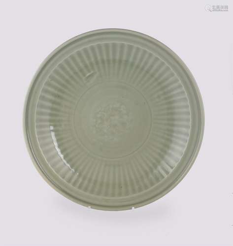 A Chinese Longquan celadon dish