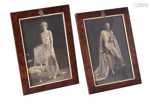 Edward Frederick Lindley Wood, Lord Irwin and Lady Dorothy Augusta, a pair portrait photographs