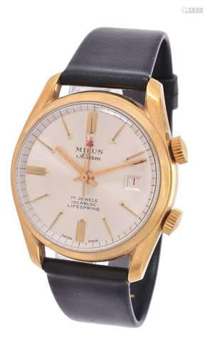 Milus, Alarm, Bi-colour wrist watch with alarm