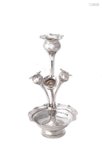 An Edwardian silver epergne by Arthur Joseph Mason