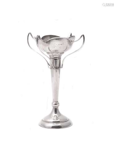 An Art Nouveau silver four handled vase