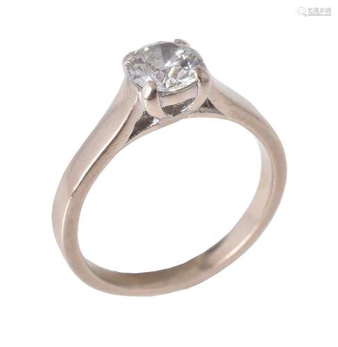 An 18 carat gold diamond single stone ring