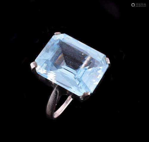 A blue topaz ring