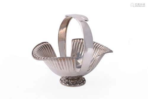 An Italian silver oval basket