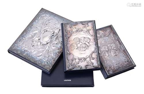 Two silver mounted address books by Keyford Frames Ltd.