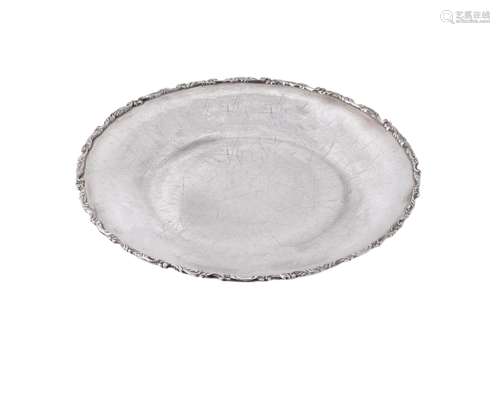 A Mexican silver coloured shallow bowl by Maciel