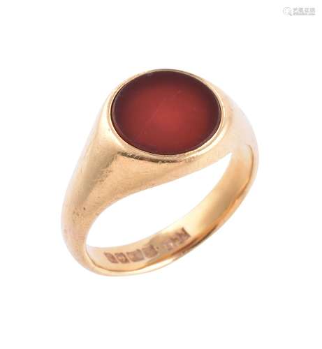 An 18 carat gold signet ring