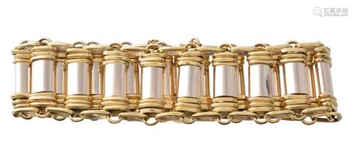 A gold coloured bracelet