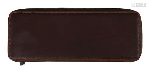 Lanvin, a brown leather tie case