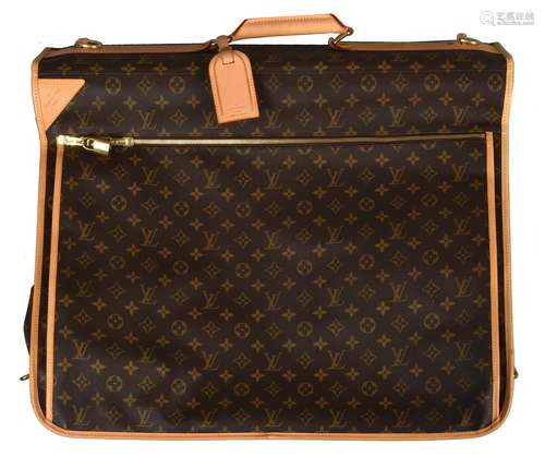 Louis Vuitton, a monogrammed canvas suit carrier