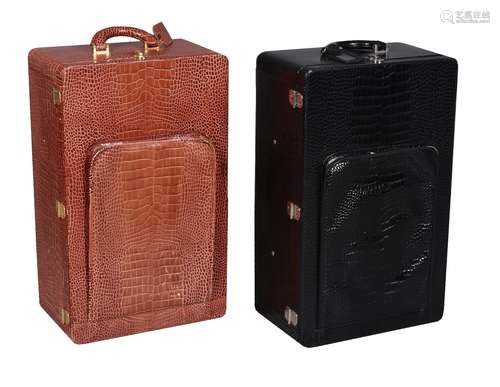 Brics, a faux brown crocodile travel case