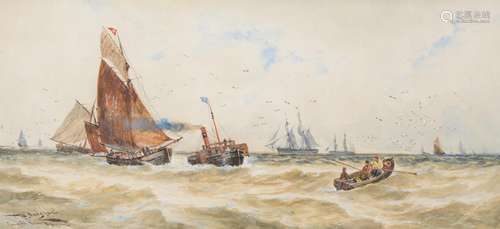 Thomas Bush Hardy (British 1842-1897), Coming into Yarmouth Harbour