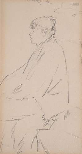 Nikiforos (Nicéphore) Lytras (Greek 1832-1904), Seated woman (recto); Venezia (verso)