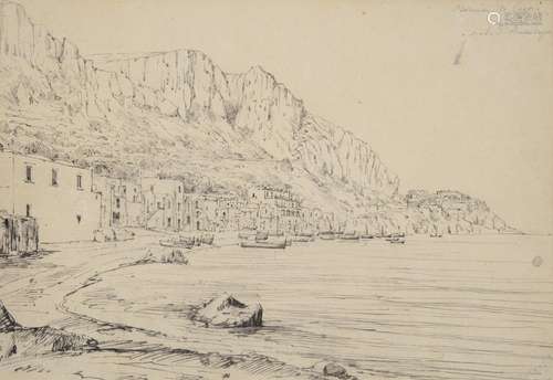 Attributed to Antonio Senape (Italian 1788-1850) , Marina at Capri