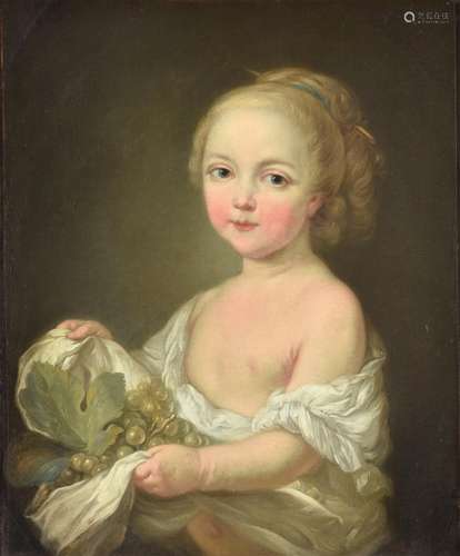 Attributed to Carle van Loo (French 1705-1765) , A portrait of Marie Rosalie the artist's daughter