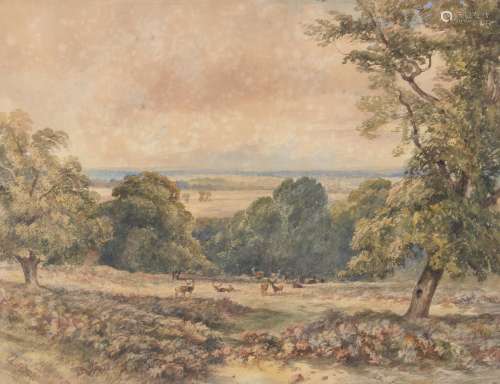 Attributed to David Cox Junior (British 1808-1885) , Wynnstay Park