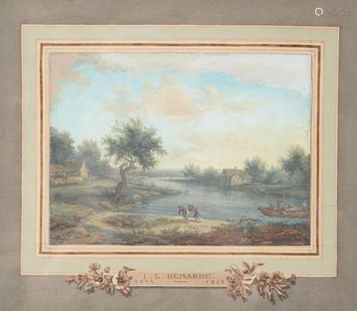 Follower of Jean-Louis Demarne , River landscapes