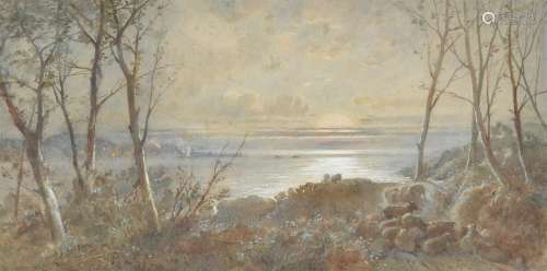 Joseph John Jenkins (British 1811-1885) , The flock at sunset