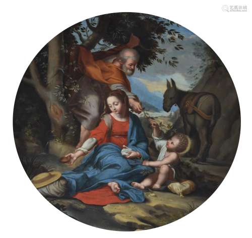 After Federico Barocci (17th/18th century), The Rest on the flight into Egypt