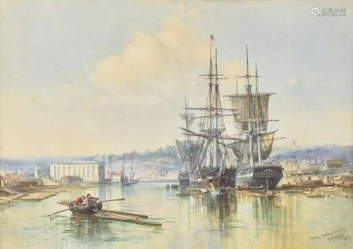 George Wolfe (British 1834-1890) , Bristol Floating Harbour