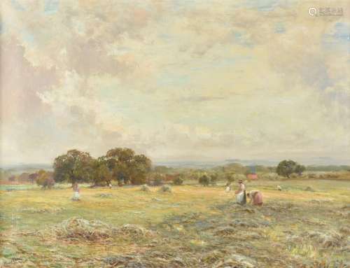 Claude Hayes (British 1852-1922) , Haymaking