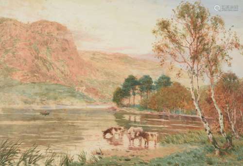 Alfred Heaton Cooper (British 1864-1929), Cows watering