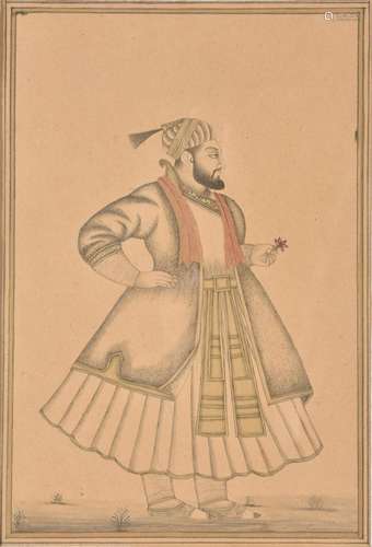 Portrait of a Mughal Ruler in 17th century style