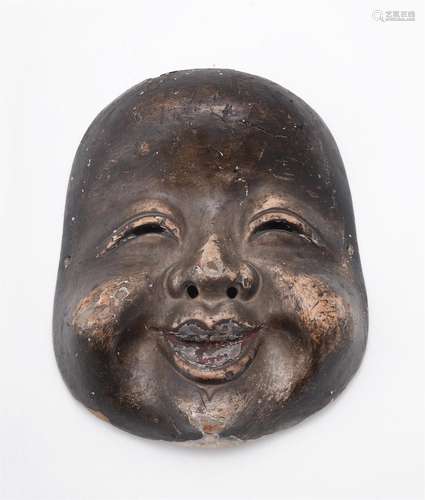 A Japanese Wood Mask of Otafuku