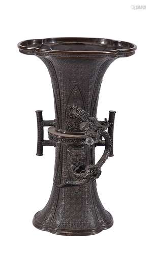 A Japanese Bronze Vase of 