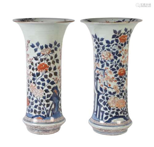 A Good Large Pair of Japanese Imari Porcelain Vases