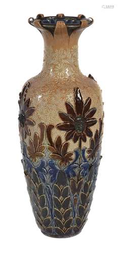 Frank A. Butler for Doulton, Lambeth, a large stoneware shoulder ovoid vase