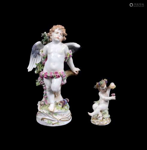 A Meissen model of Cupid