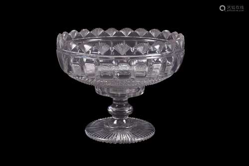 A cut-glass pedestal centre bowl