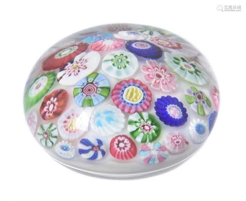 A Clichy colour-ground paperweight