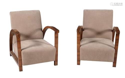 A pair of Art Deco armchairs