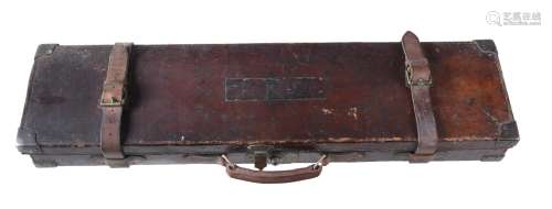 A William Powell, Birmingham, leather and brass-mounted gun case