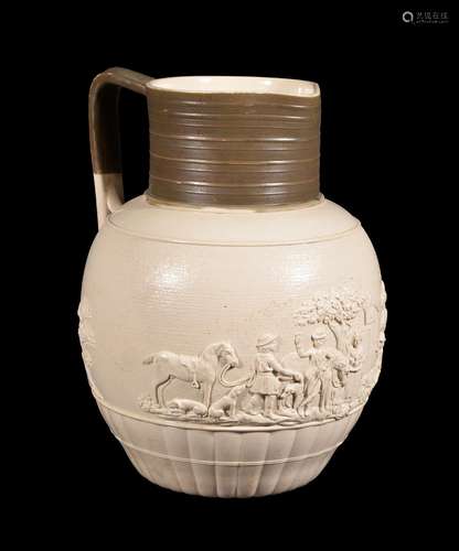 A Neale & Co. dry-bodied stoneware 'Hunting' jug