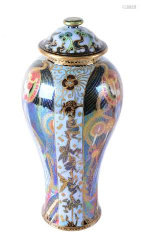 Daisy Makeig-Jones for Wedgwood, a Fairyland Lustre inverted baluster vase and cover