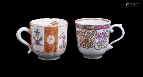 A Derby polychrome Chinese Export style coffee cup