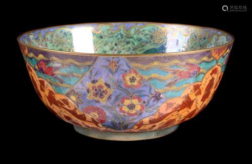 Daisy Makeig-Jones for Wedgwood, a Nizami pattern Lustre bowl