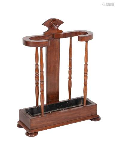 A Victorian mahogany stick stand