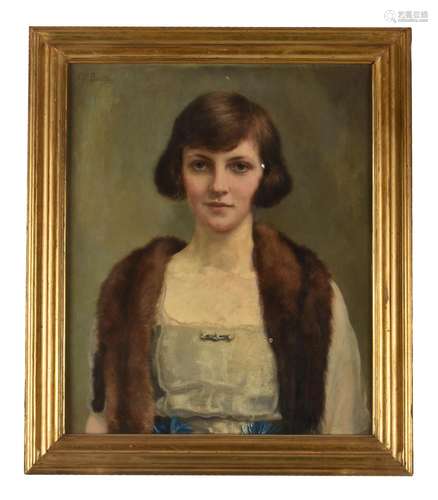 British School (20th century), Portrait of a girl