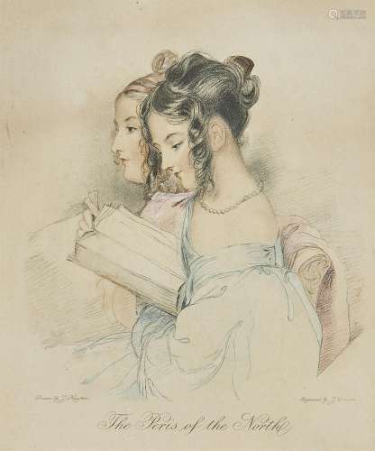 George Hayter (British 1792-1871) , The sisters: Mrs Stourbridge and Mrs Wilmot-Bormley (Qty)