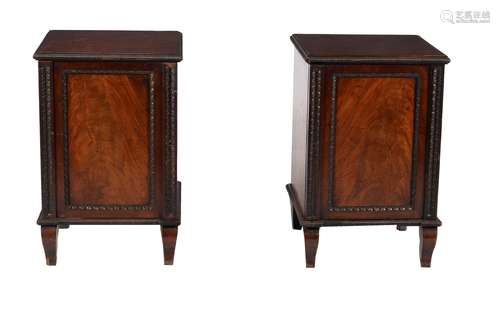 A pair of George IV mahogany side cabinets