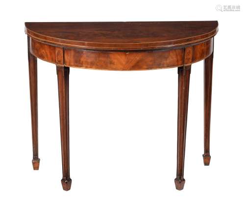 A George III mahogany folding card table