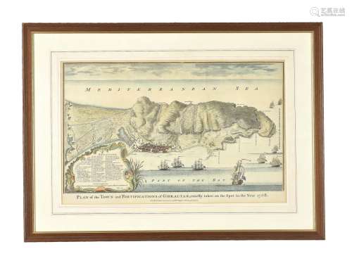 Gibraltar, Basire (Isaac), for Tindal, plan of the fortifications of Gibraltar